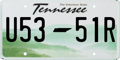 TN license plate U5351R