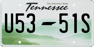 TN license plate U5351S