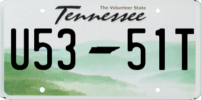 TN license plate U5351T
