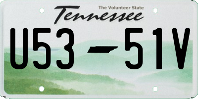 TN license plate U5351V