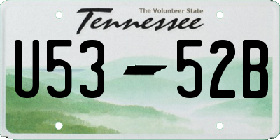 TN license plate U5352B