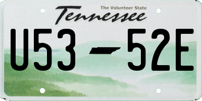 TN license plate U5352E