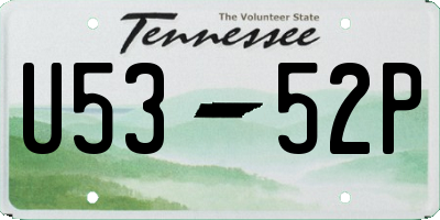 TN license plate U5352P