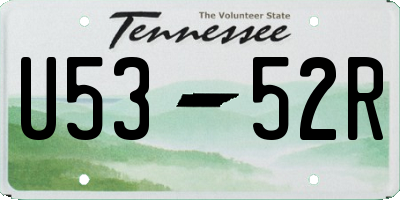 TN license plate U5352R