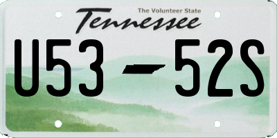 TN license plate U5352S