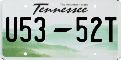 TN license plate U5352T