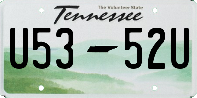 TN license plate U5352U