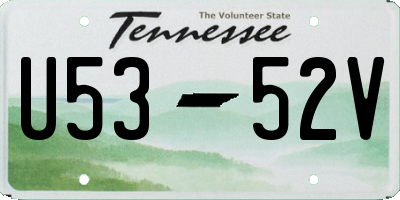 TN license plate U5352V