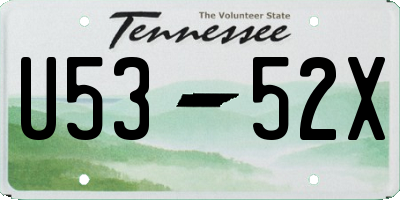 TN license plate U5352X
