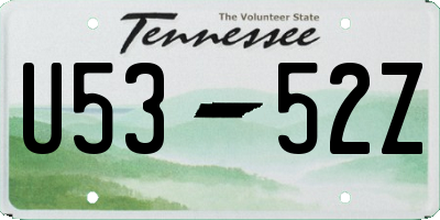 TN license plate U5352Z