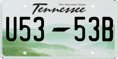 TN license plate U5353B