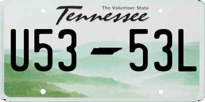 TN license plate U5353L