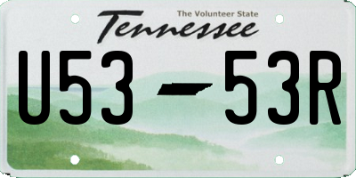 TN license plate U5353R