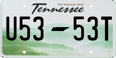 TN license plate U5353T