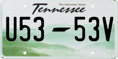 TN license plate U5353V