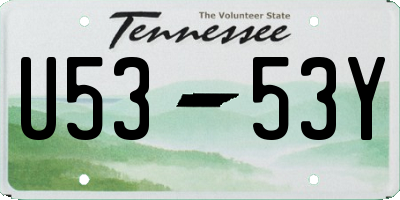 TN license plate U5353Y