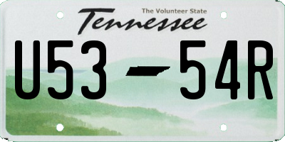 TN license plate U5354R