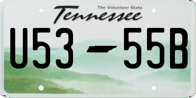 TN license plate U5355B