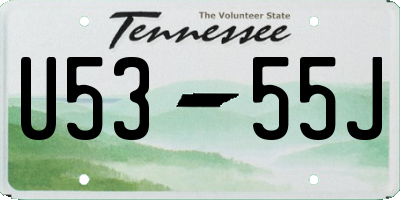 TN license plate U5355J
