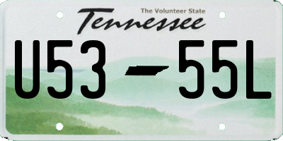 TN license plate U5355L