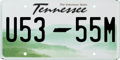 TN license plate U5355M