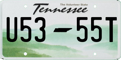 TN license plate U5355T