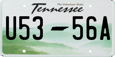 TN license plate U5356A