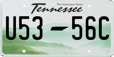 TN license plate U5356C