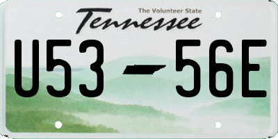 TN license plate U5356E