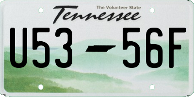 TN license plate U5356F