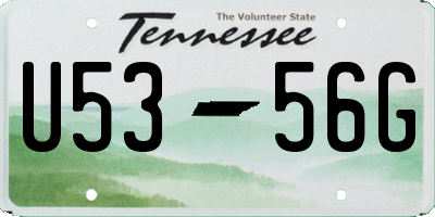 TN license plate U5356G