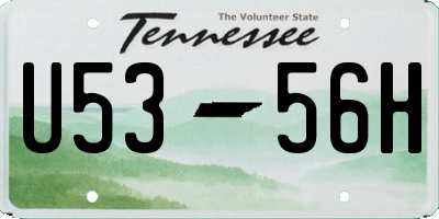 TN license plate U5356H