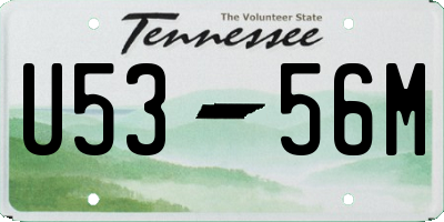 TN license plate U5356M