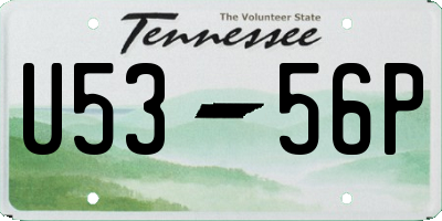 TN license plate U5356P