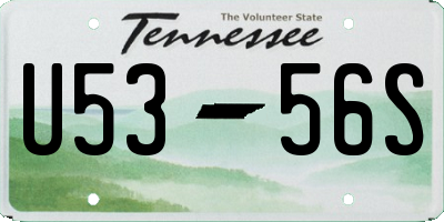 TN license plate U5356S