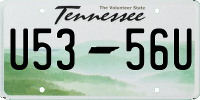 TN license plate U5356U