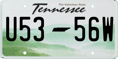 TN license plate U5356W