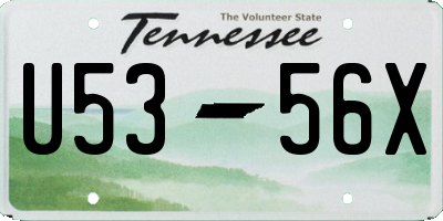 TN license plate U5356X