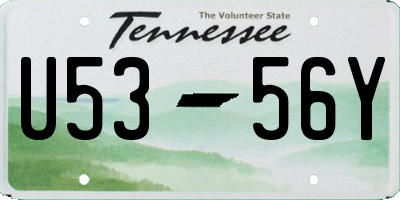TN license plate U5356Y
