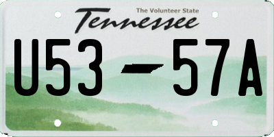 TN license plate U5357A