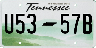 TN license plate U5357B
