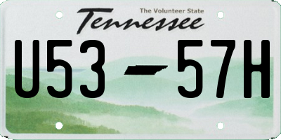 TN license plate U5357H