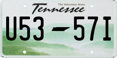 TN license plate U5357I