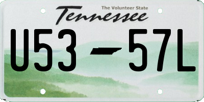 TN license plate U5357L