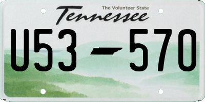 TN license plate U5357O