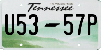 TN license plate U5357P