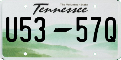 TN license plate U5357Q