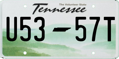 TN license plate U5357T