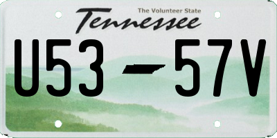 TN license plate U5357V