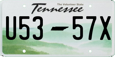 TN license plate U5357X